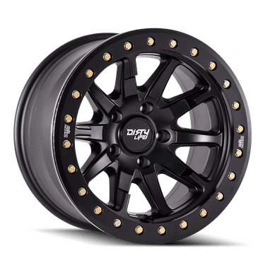 DIRTY LIFE DT-2-9304 17X9 8X165.1 -12ET 130.8CB MATTE BLACK W/SIMULATED RING