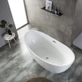 thumbnail image 4 of Eviva Bella 67" Glossy White Acrylic Slipper Freestanding Bathtub, 4 of 5