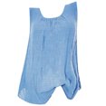thumbnail image 3 of NGTEVOOS Womens Plus Size Cotton Linen Sleeveless Baggy T-shirt Vest Tee Tank Tops, 3 of 6