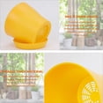 thumbnail image 4 of JERIA Paquete de 16 macetas de plástico de 4 pulgadas para plantas de semillero engrosadas, macetas para viveros, macetas coloridas para plantas de flores, macetas para iniciar semillas con paleta (8, 4 of 7