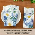 thumbnail image 6 of GZHJMY Set of 1 Flower Satin Napkin Square 20 Inches Table Napkins Soft Smooth Decorative Napkins for Wedding Banquet Party Decoration, 6 of 6