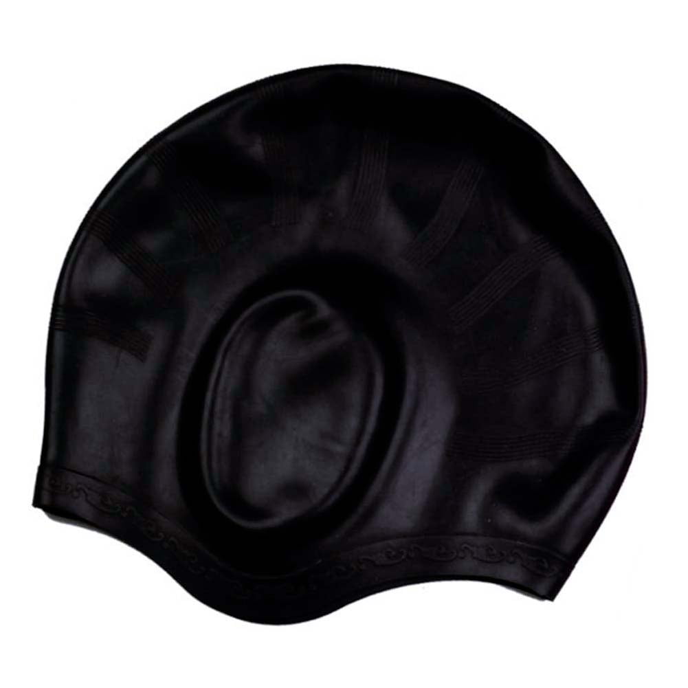 Adult Silicone Swimming Cap Cup Long Hair Stretch Waterproof Latex Bathing EH Vy 