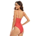 thumbnail image 4 of EFINNY Women's One Piece Swimsuits Sexy Cutout Halter Front Tie Knot Bathing Suit, 4 of 8
