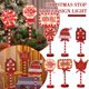 thumbnail image 2 of TQEHS Luces navideñas de Papá Noel que se detiene aquí, decoraciones navideñas preiluminadas para el jardín, decoraciones navideñas con letrero del Polo Norte, sala de murciélagos T9T9, 2 of 6