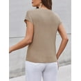 thumbnail image 5 of Weardear Womens Sweater Vest Cape Sleeve Loose Fit Knit Ribbed Tank Tops with Front Pocket, S-XXL, 5 of 6