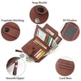 thumbnail image 4 of LOUEBICA Wallet for Men Large Capacity Leather RFID Blocking Trifold Wallet with 2 ID Windows and 15 Card Holders, 4 of 7