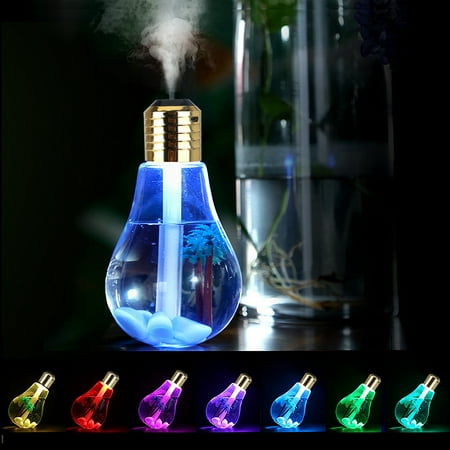 

TUTUnaumb Autumn & Winter New Hot Sale Creative Night Light Humidifier USB Mute Small Colorful Bulb Humidifier Home & Garden Decoration Light-Multicolor