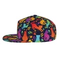 thumbnail image 3 of Haiem Colorful Cats Classic Snapback Cap Flat Bill Hat Baseball Cap Adjustable Size Cotton Dad Hat, 3 of 9
