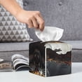 thumbnail image 6 of Sikiie Ruins Tiger Warrior Leather Tissue Box Cover Square, tissue box holder, Tissue Box with Bottom Belt-5.2”x5.2”x5.2”, 6 of 7
