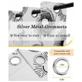thumbnail image 6 of Geometric Black Blackout Curtains, Light Blocking Print Window Curtains, Abstract Grey White Boho Circle Dot Thermal Insulated Window Drapes for Living Room Kitchen Cafe 2 Panels, 104"W x 52"L, 6 of 9