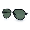 thumbnail image 4 of Mens Unique Metal Flex Hinge Round Fashion Racer Plastic Sunglasses Black - Green, 4 of 8