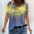 thumbnail image 4 of T-shirts à Manches Courtes Imprimés d'Été pour Femmes, 4 of 5