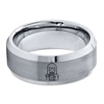 thumbnail image 2 of Gray Rings Set Gamer Minimalist Tungsten Boho 40th Birthday Gifts for Women Best Friend Tungsten, 2 of 7