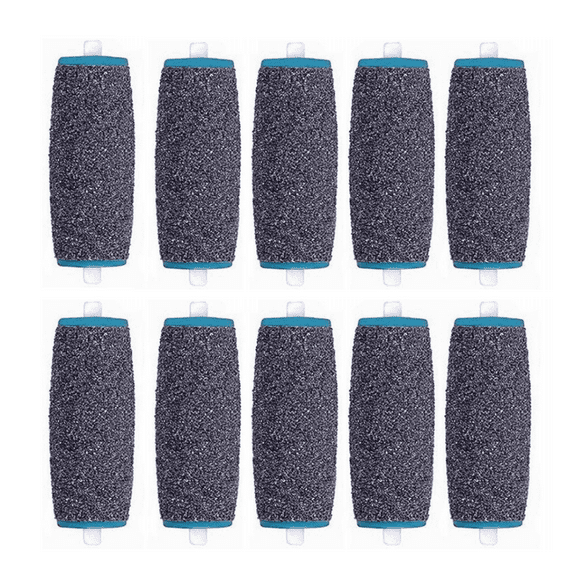 10 Extra Coarse Replacement Roller Refill Heads Compatible with Perfect Electronic Foot File with Diamond Crystals
