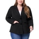 thumbnail image 1 of Blazers de talgrande pamujer con botones y solacon muescas paoficiNegro 4X, 1 of 5
