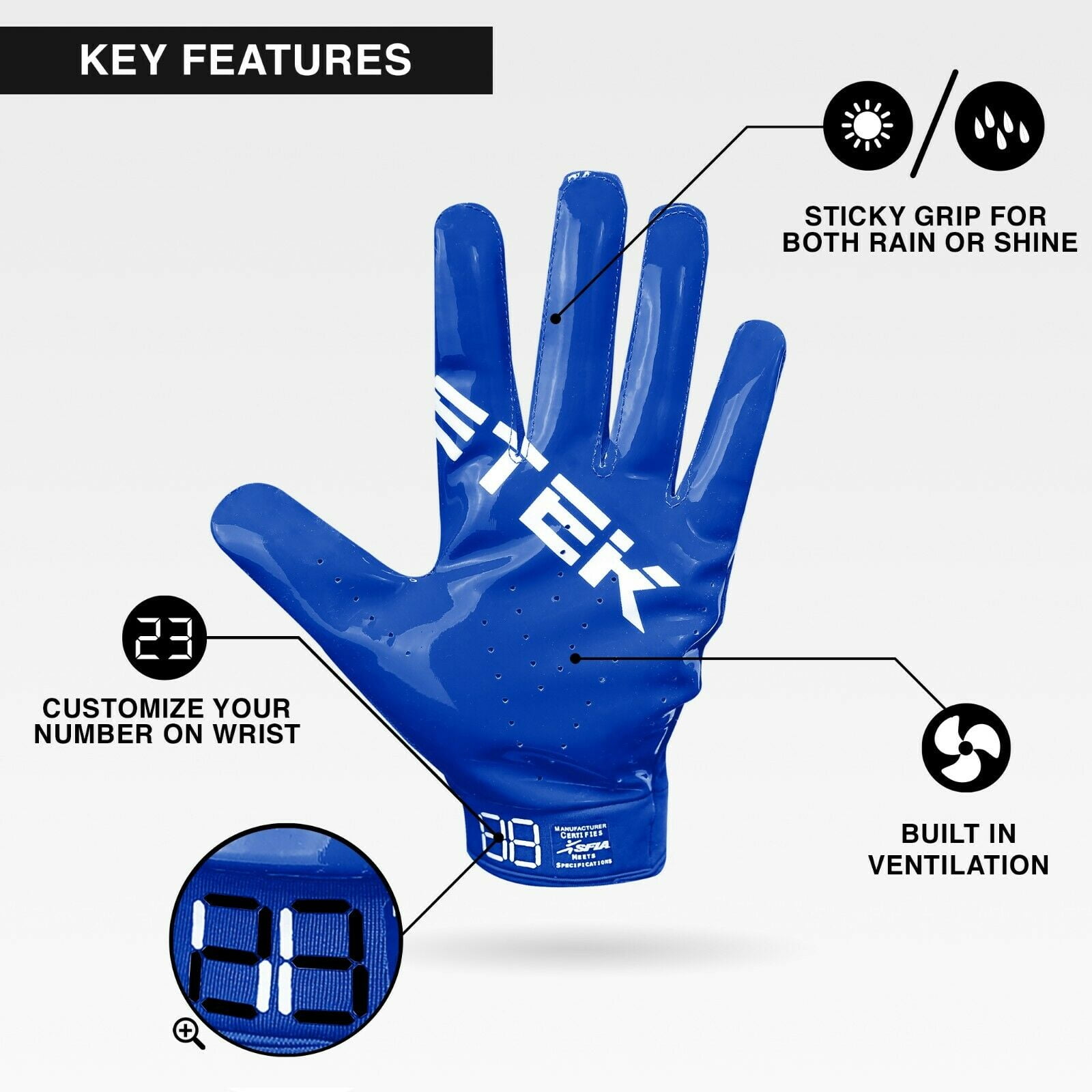 Customize your football gloves discount
