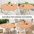 thumbnail image 7 of Orange and White Diamond Pattern Round Fitted Tablecloth with Elastic Edge,Dining Table Cover Waterproof,Outdoor Round Tablecloth for Camping,Dining,Indoor and Outdoor, 7 of 7
