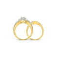 thumbnail image 4 of Diamond Princess 14kt Yellow Gold Princess Diamond Bridal Wedding Ring Band Set 7/8 Cttw, 4 of 4