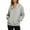 Gray, variant on APEXFWDT Women's Zip-Up Fleece Hoodie Jacket Long Sleeve Casual Athletic Sweatshirt Solid Color Warm Outerwear,XXL,Black