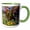 Green/White, variant on 3drose, Usa, Washington State, Sammamish. Cinnias and Canna Lily in Garden., 11oz Magic Transforming Mug
