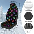 thumbnail image 7 of Uorisanigo Car Seat Covers, Comfort Car Seat Covers Front Seats, Easy to Install Plush Auto Seats Cover Set and Accessories for Auto Trucks Van SUV - Colorful Dog Paw Print, 7 of 7