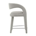 thumbnail image 3 of Modway Pinnacle Boucle Upholstered Counter Stool Set of Two in Taupe Silver, 3 of 10
