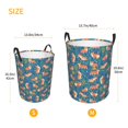 thumbnail image 3 of Susaid Corgi with Flowers Print Waterproof Oxford Cloth Storage Circular Laundry Hamper BasketCapacity for Home-Medium, 3 of 6