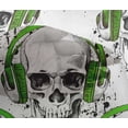 thumbnail image 4 of oneOone Viscose Chiffon Green Fabric Skull Craft Projects Decor Fabric Printed By The Yard 42 Inch Wide, 4 of 4