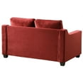 thumbnail image 5 of Glory Furniture Ashley Velvet Loveseat in Burgundy, 5 of 5
