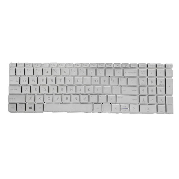 Reemplazo directo de teclado en inglés de EE. UU. para componentes de accesorios W140 Plata sin luz de fondo