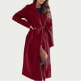 thumbnail image 2 of Sevevn Women Winter Casual Coat Long Sleeve Suit Collar Solid Cardigan Buttons Nizi Overcoat Windbreaker, 2 of 9
