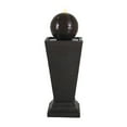 thumbnail image 3 of Outdoor Water Fountains 35.5"H Dark Brown Concrete Tall Column Fountain–LED Light Retro Outdoor Oasis, Durable Decor Feature,Tiered Outdoor Water Fountain, 3 of 12