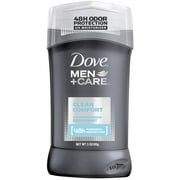 Dove Men + Care Deodorant Stick, Clean Comfort 3 oz (Pack of 4)