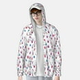 thumbnail image 3 of Pofeuu Rabbit Eating Print Sun Protection Outdoor Lightweight Full Zip UV Cooling Hoodie Long Sleeve Summer Clothing for Outdoor Hiking-Large, 3 of 5