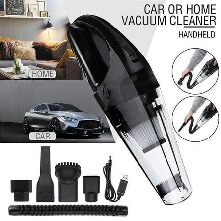 120W Powerful Suction Handheld Cordless 3000pa Car Home Quiet Vacuum Cleaner Pet Hair Car Home Vacuum Dust Cleaner Collector with LED Light Dry&Wet Use with 3 Different