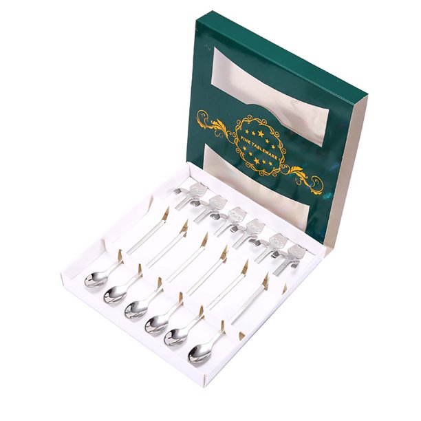 Cucharas de acero inoxidable Xihbxyly para café leche postre helado
