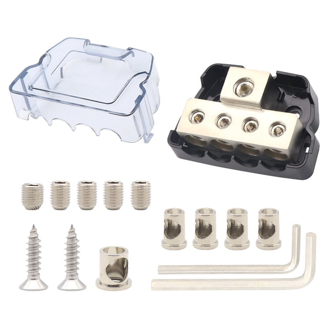 Yimiti Car Audio 2 Way 3 Way 4 Way Power Distribution Block Ground Distributor-0Ga In + 4 X 4Ga Out