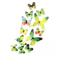 thumbnail image 1 of 6 X 12 Pegatinas de Pared de Mariposas 3D, Pegatinas Autoadhesivas para Decoración de Habitaciones, Color Verde 6 piezas, 1 of 8