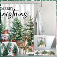 thumbnail image 4 of Set de baño Nuanchu, 6 unidades, cortinas de ducha navideñas de 180 x 180 cm, 4 of 6