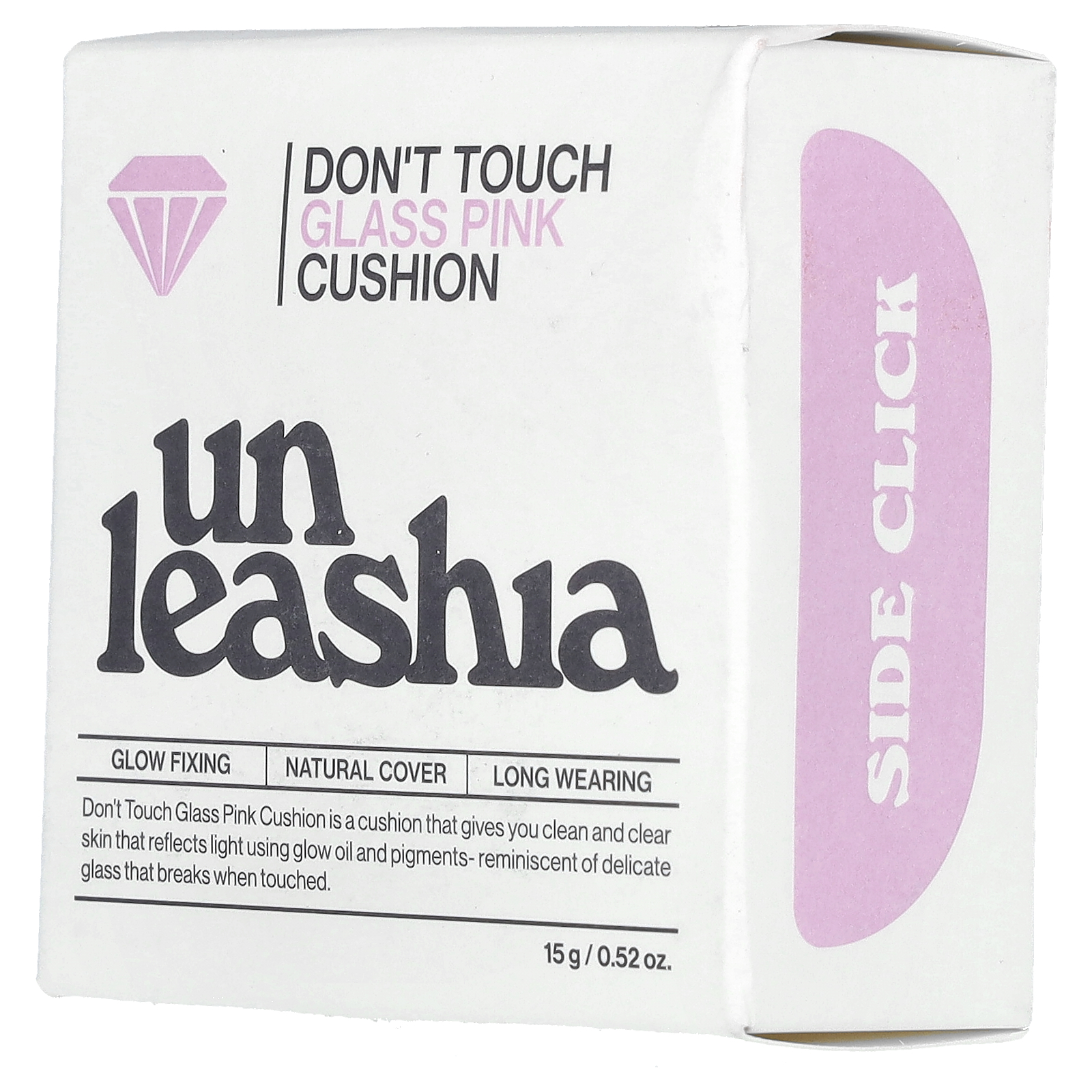 Unleashia Don't Touch Glass Pink Cushion, SPF 50+/PA++++, 25N Molten, 0.52 oz (15 g)