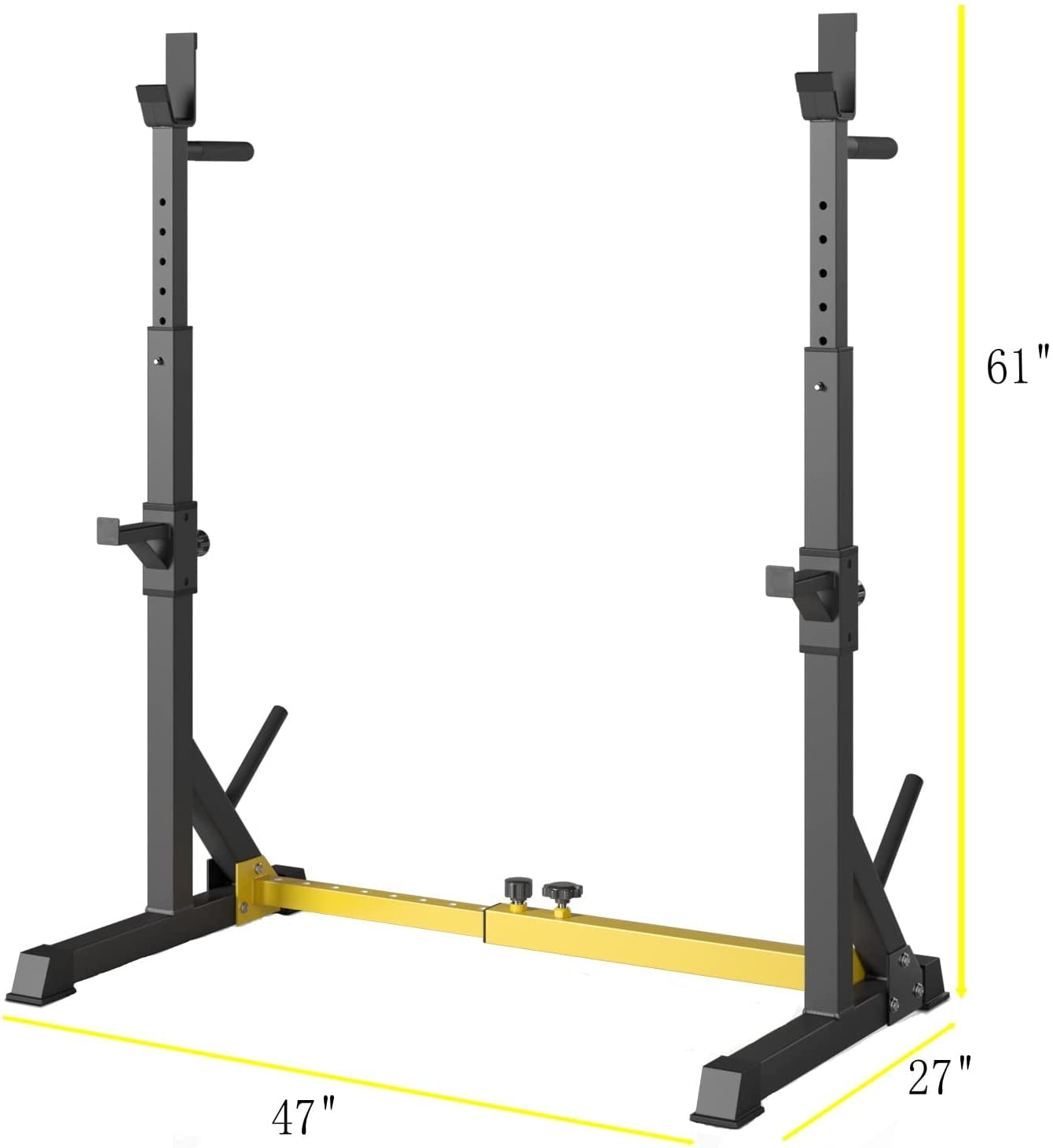 Pirecart Squat Rack, Adjustable Barbell Stand Squat Rack Home Gym Workout Exercise, 570 lbs