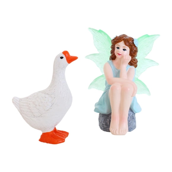 Figuritas De Gansos Hadas En Miniatura Para Jardín, Decoración Bonsái Para Patio, Balcón O Dormitorio.