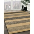 thumbnail image 2 of Ahgly Company Indoor Round Abstract Brown Sand Brown Oriental Area Rugs, 3' Round, 2 of 6