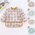 thumbnail image 3 of 4 Pack Long Sleeve Bibs For Baby Cartoon Print Toddler Soft Bibs Newborn Boys Girls Care, 3 of 6