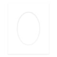 thumbnail image 3 of White Picture Frame Mat for 16x20 Frames - Oval Opening for 14x17 Photos - 1 Mat, 3 of 7
