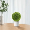 thumbnail image 6 of Uanit 2pc Moss Balls Decorative Bowl Fillers for Centerpiece Large Moss Balls Green Decorative Balls,8" Preserved Moss Ball for Wedding, Party, Events, Home, Hang as Christmas Decorations, 6 of 8