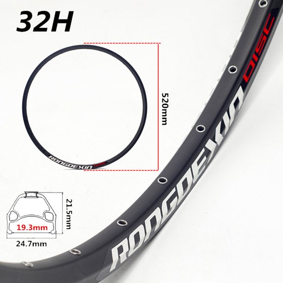 24 inch mountain bike wheel rim 24/28/32/36 hole double disc wheel rim 32 holes