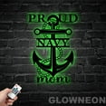 thumbnail image 3 of Glowneon Proud Navy Mom Metal Sign, Happy Navy Day Metal Wall Decor, 3 of 5