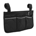 thumbnail image 2 of Portable Side Handrail Multi Pocket Storage Bag Pouch with Reflective Strip(black ), 2 of 9