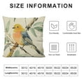 thumbnail image 5 of Leisuo  Spring Summer Birds Decorative Throw Pillow Covers, Chickadee Goldfinch Bluebird Porch Outdoor Home Decor, Sparrow Branches Vintage Couch Cushion Case, 5 of 5